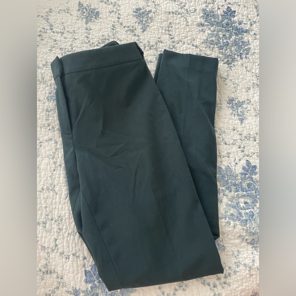 CALVIN KLEIN HIGHLINE TROUSER PANTS SIZE 2 DARK GREEN